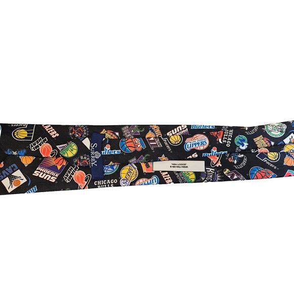 Vtg NBA Logos Mens Tie Necktie Surrey Wallywear Tie Basketball Teams 90s 1994 - Picture 7 of 8